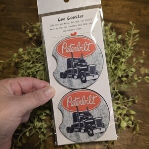 Peterbilt Gray Car Coaster Set